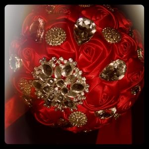 Satin wedding bouquet